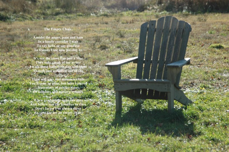 The Empty Chair Bereavement Poem by Robert Longley