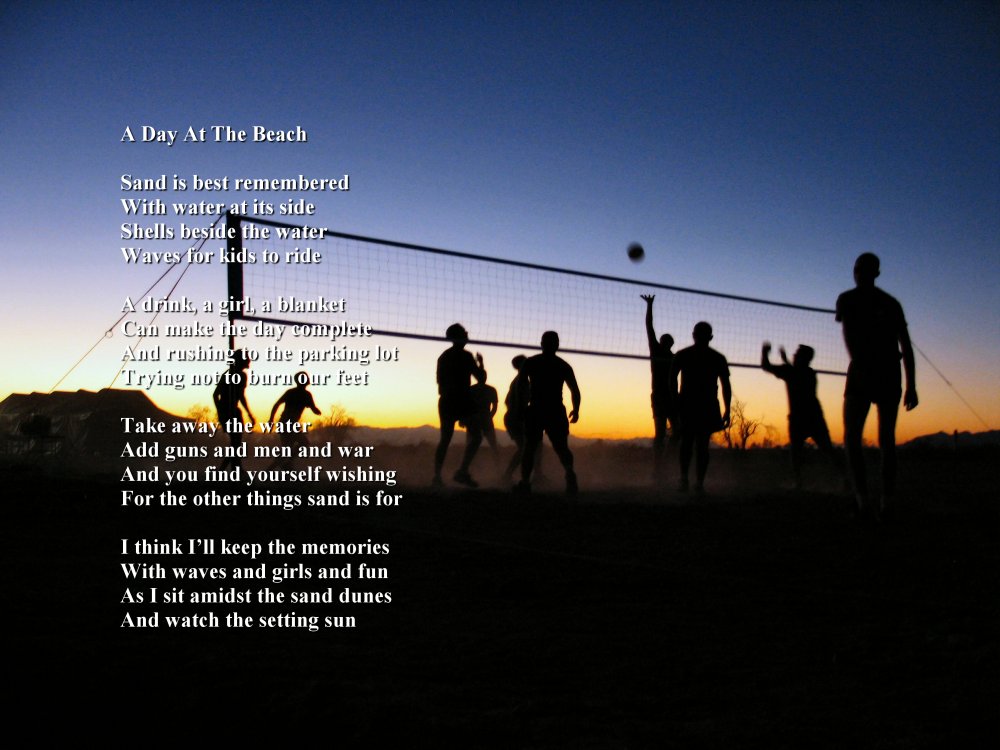 A Day At The Beach Inspirational Poems by Robert Longley